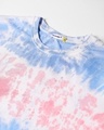 Shop Women's Blue & Pink Power Up Graphic Printed Oversized T-Shirt Dress