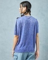 Shop Women's Blue Powerpufff Enough Graphic Printed Oversized Acid Wash T-Shirt-Full