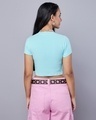 Shop Women's Blue Pretty Tough Graphic Printed Slim Fit Short Top-Design
