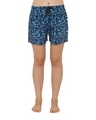 Shop Women's Blue Printed Regular Fit Boxer-Front