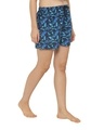 Shop Women's Blue Printed Regular Fit Boxer-Full