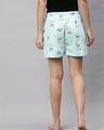 Shop Women's Blue Printed Shorts-Design