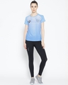 Shop Women's Blue Printed Slim Fit T-shirt