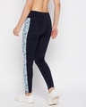 Shop Women's Blue Printed Slim Fit Tights-Full