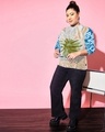 Shop Women's Blue & Purple Tie & Dye Plus Size T-shirt-Full
