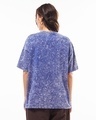 Shop Women's Blue Queen Graphic Printed Oversized Acid Wash T-shirt-Full