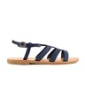 Shop Women's Blue Raffia Multi-strap Sandals
