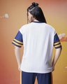 Shop Women's Blue & White Ramen Jersey Graphic Printed Oversized T-shirt-Design