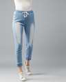 Shop Women's Blue Regular Fit Mid-Rise Joggers-Front