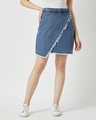 Shop Women's Blue Regular Fit Skirts-Design