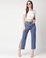 Shop Women's Blue Relaxed Fit High Rise Light Fade Jeans