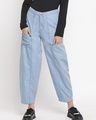 Shop Women's Blue Relaxed Fit Jeans-Front