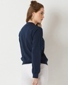 Shop Women's Blue Relaxed Fit Keep The Ride On Jacket