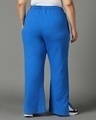 Shop Women's Blue Plus Size Flared Trousers-Design