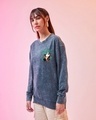 Shop Women's Blue Rich Flavours Graphic Printed Oversized Sweatshirt-Full