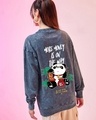 Shop Women's Blue Rich Flavours Graphic Printed Oversized Sweatshirt-Front