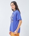 Shop Women's Blue Runner Up Graphic Printed Oversized T-shirt-Design