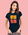 Shop Women's Blue Save Your Home Slim Fit T-shirt-Front