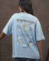 Shop Women's Blue School of Witch Craft Graphic Printed Oversized T-shirt-Front