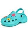 Shop Women's Blue Self Design Clogs