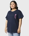 Shop Women's Blue Serial Chiller Graphic Printed Plus Size Boyfriend T-shirt-Design