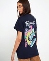Shop Women's Blue Serial Chiller Graphic Printed Boyfriend T-shirt-Front