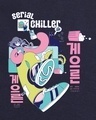 Shop Women's Blue Serial Chiller Graphic Printed Boyfriend T-shirt