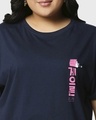 Shop Women's Blue Serial Chiller Graphic Printed Plus Size Boyfriend T-shirt