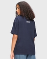 Shop Women's Blue Shazam Logo Graphic Printed Oversized T-shirt-Design