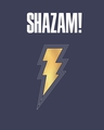 Shop Women's Blue Shazam Logo Graphic Printed Oversized T-shirt