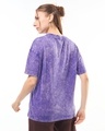 Shop Women's Blue Simba Zazu Graphic Printed Oversized Acid Wash T-shirt-Full