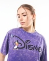 Shop Women's Blue Simba Zazu Graphic Printed Oversized Acid Wash T-shirt