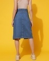 Shop Women's Blue Straight Denim Skirts-Full