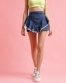 Shop Women's Blue Wrap Denim Skirts-Front