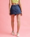 Shop Women's Blue Wrap Denim Skirts-Full