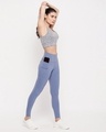 Shop Women's Blue Slim Fit Activewear Tights