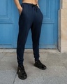 Shop Women's Blue Slim Fit Joggers-Front