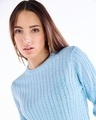 Shop Women's Blue Slim Fit Sweater