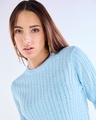 Shop Women's Blue Slim Fit Sweater