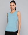 Shop Women's Blue Slim Fit T-shirt-Front