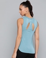 Shop Women's Blue Slim Fit T-shirt-Design