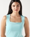 Shop Women's Blue Slim Fit Tank Top