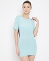 Shop Women's Blue Slim Fit Sport Dress-Front