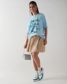 Shop Women's Blue Solemnly No Good Graphic Printed Oversized T-shirt