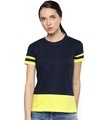 Shop Women's Blue Solid T-shirt-Front