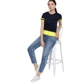 Shop Women's Blue Solid T-shirt