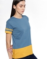 Shop Women's Blue Solid T-shirt-Design