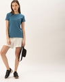 Shop Women's Blue Solid T-shirt-Full