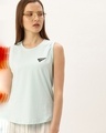 Shop Women's Blue Solid T-shirt-Front