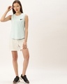 Shop Women's Blue Solid T-shirt-Full
